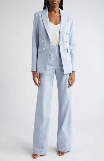 Veronica Beard Gaya Metallic Stripe Cotton Blend Dickey Jacket