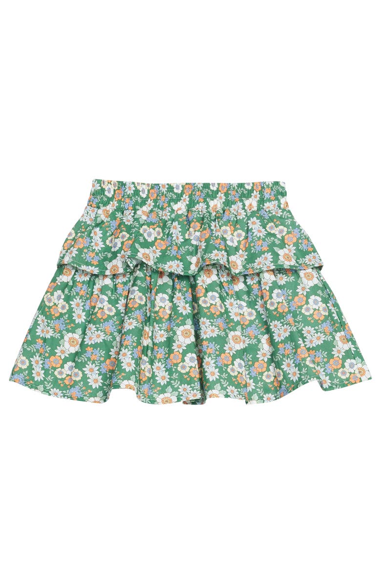 BISBY Kids' Tiered Skort, Main, color, Greenwich Garden Green