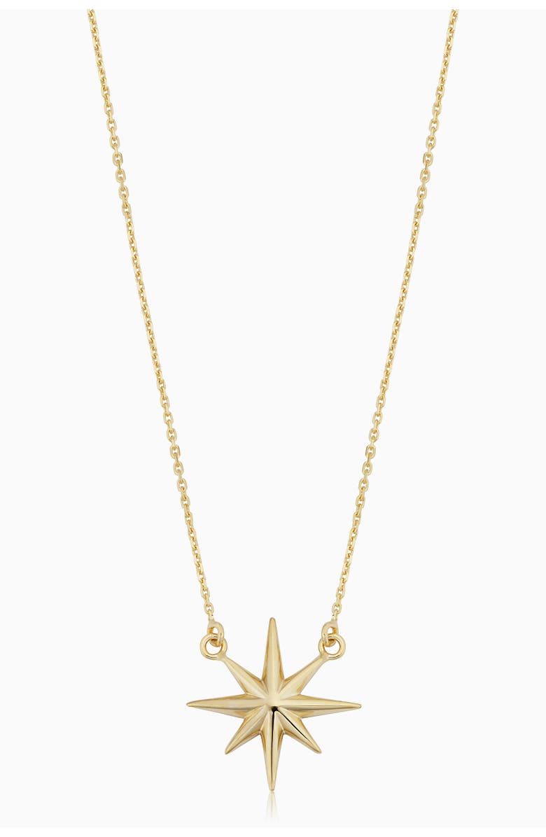 Oradina 10K Gold North Star Necklace, Main, color, Yellow Gold