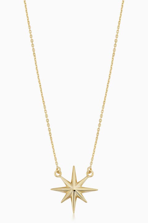 10K Gold North Star Necklace