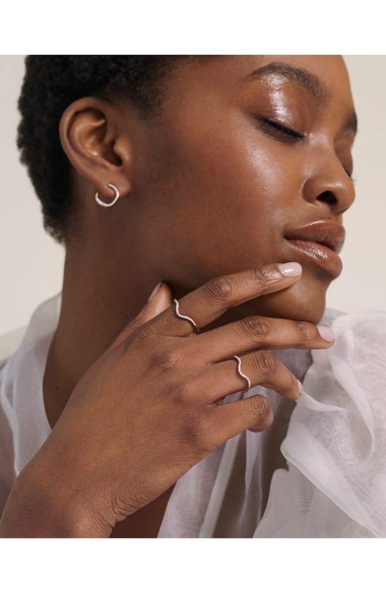 Monica Vinader Riva Pavé Diamond Wrap Stud Earrings, Alternate, color, 18Ct Gold Vermeil On Sterling