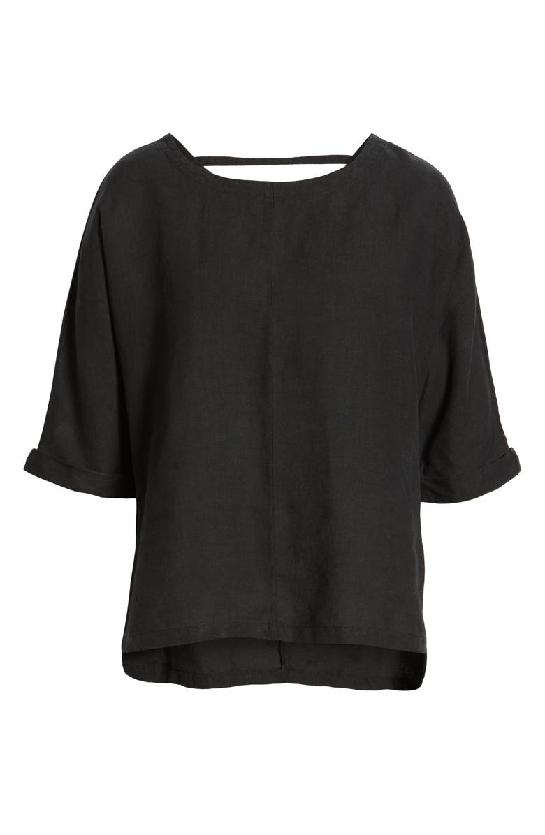 Caslon<sup>®</sup> V-Back Linen Top, Alternate, color, 