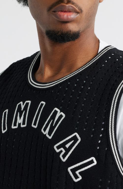Shop Criminal Damage Varsity Open Knit Tank
