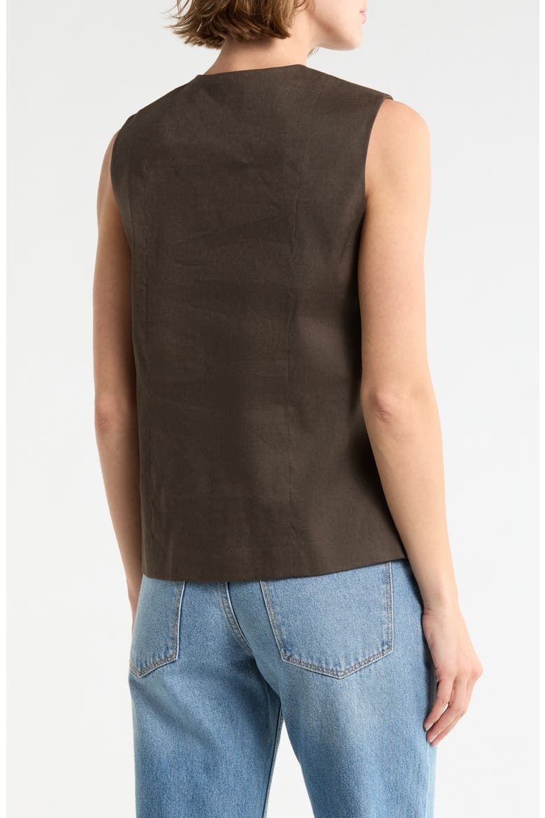 Belle Three Button Vest, Alternate, color, MIDOL
