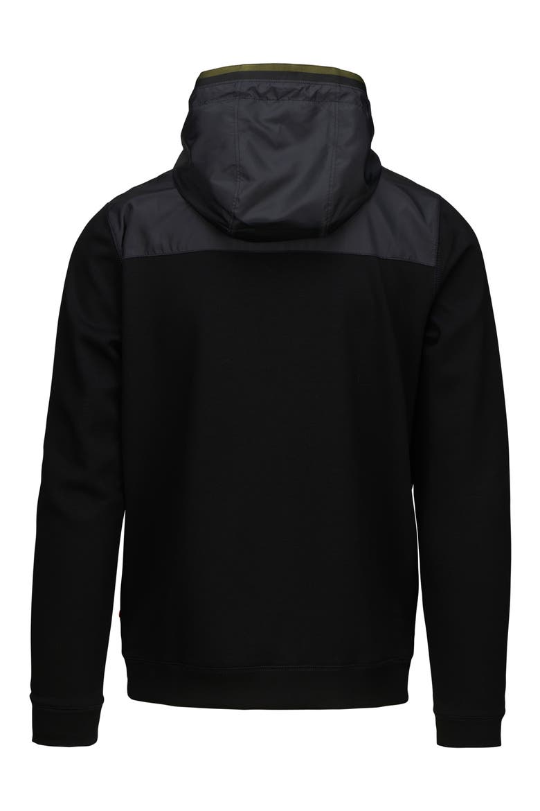 Davos Quarter Zip Hoodie, Alternate, color, BLACK