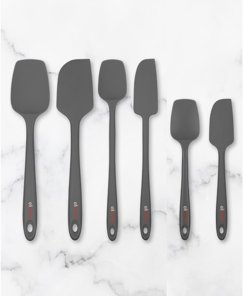 Eli Home 6 Piece Silicone Spatula Set In Gray