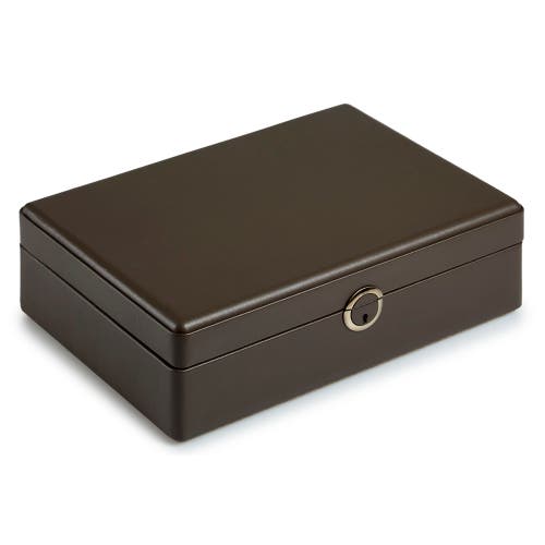 Wolf Earth 5 Piece Watch Box With Storage In Coffee