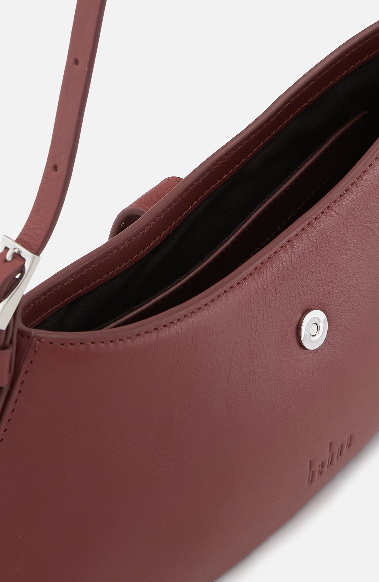 behno Mini Ruth Leather Shoulder Bag, Alternate, color, Brick