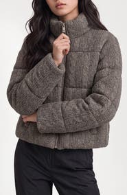 Noize Brigitte Cable Knit Puffer Jacket