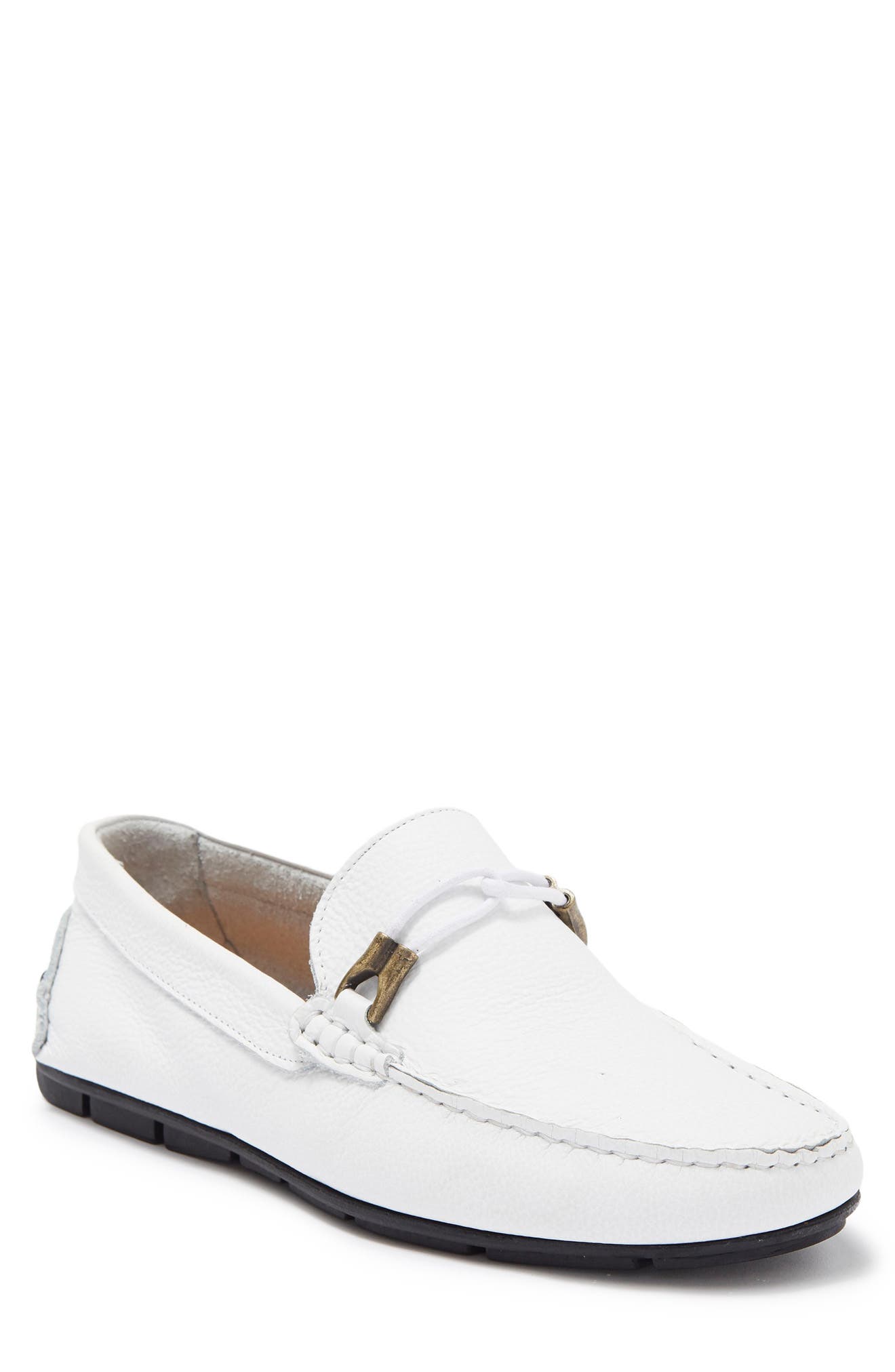 Leighton Leather Bit Loafer, Main, color, WHITE