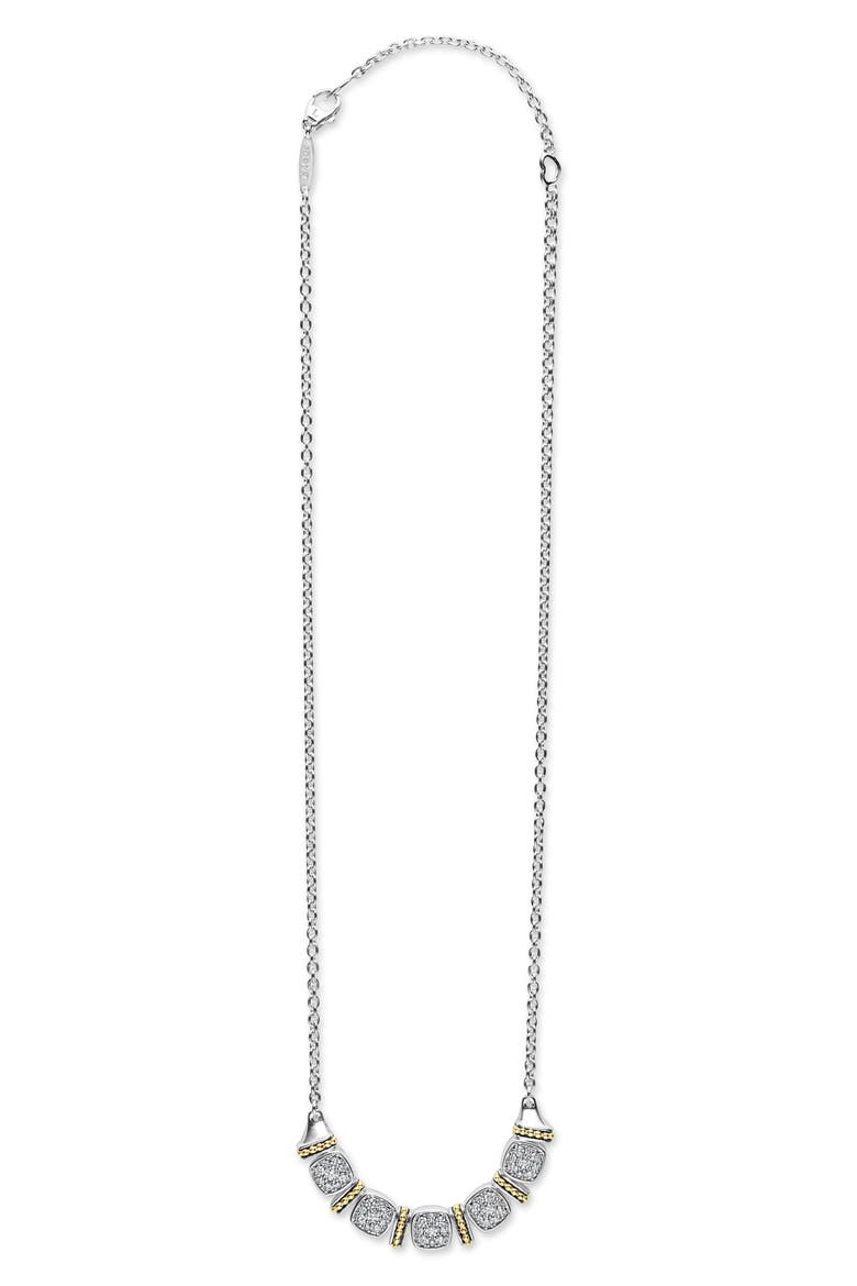 Rittenhouse Diamond Pavé Pendant Necklace , Alternate, color, SILVER