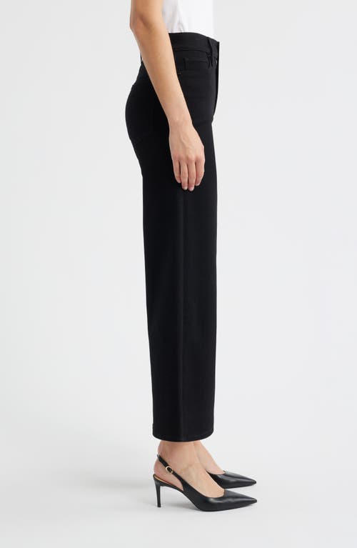 Frame Womens Black Le Slim Palazzo Long Five-pockets Wide-leg High-rise Stretch-denim Blend Jeans In Black