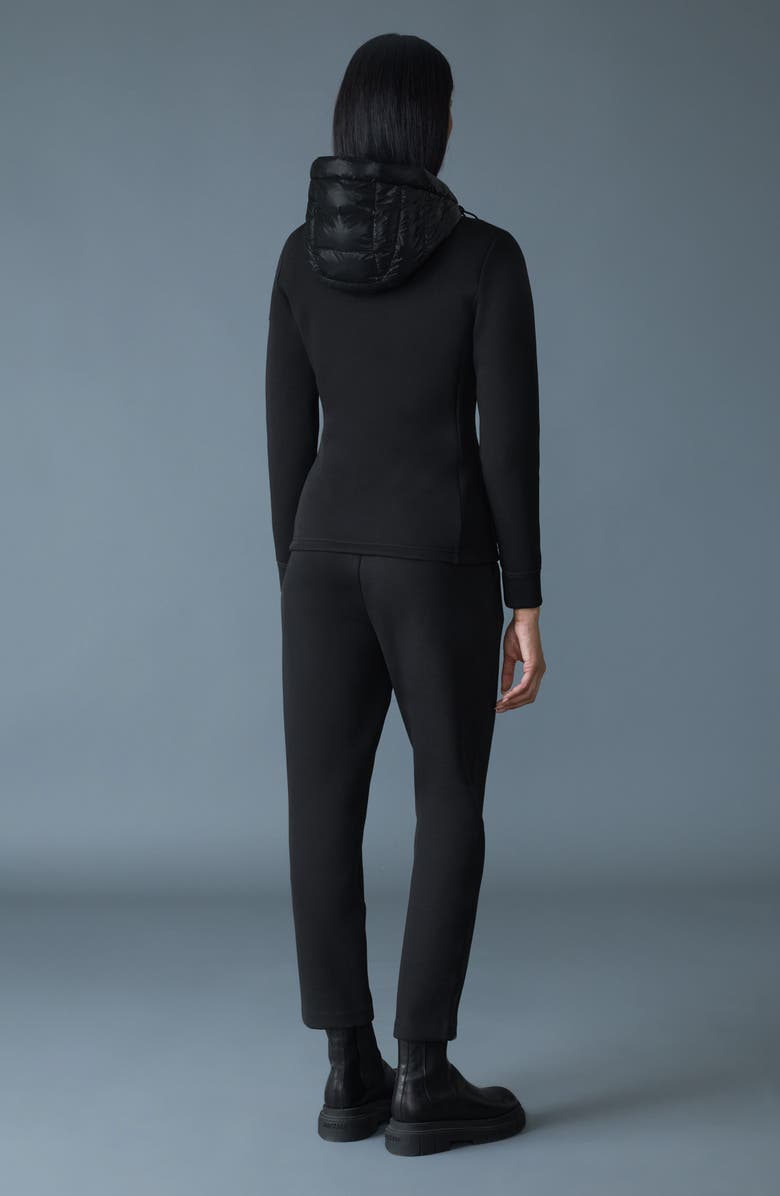 Mackage Agatha Mixed Media Down Jacket, Alternate, color, Black