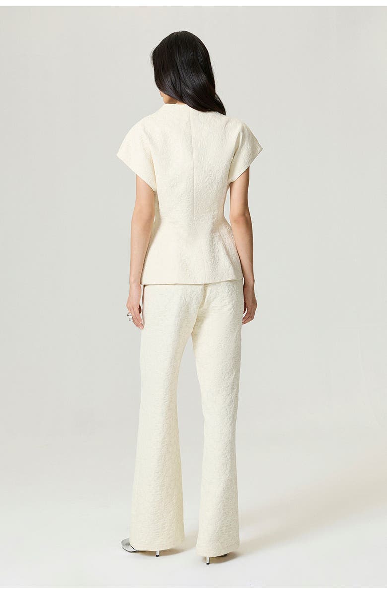 Nocturne Contrast Fabric Detailed Pants, Alternate, color, Ivory