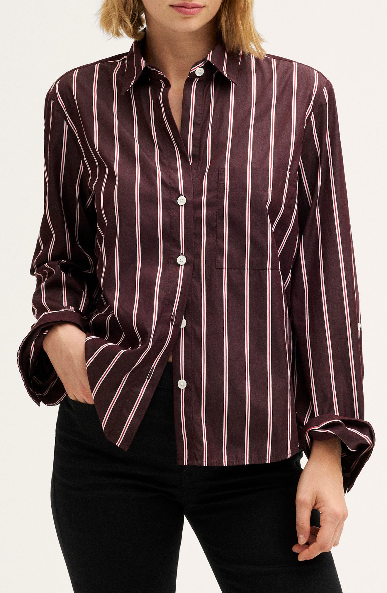 selected SMOKED CLARET STRIPE