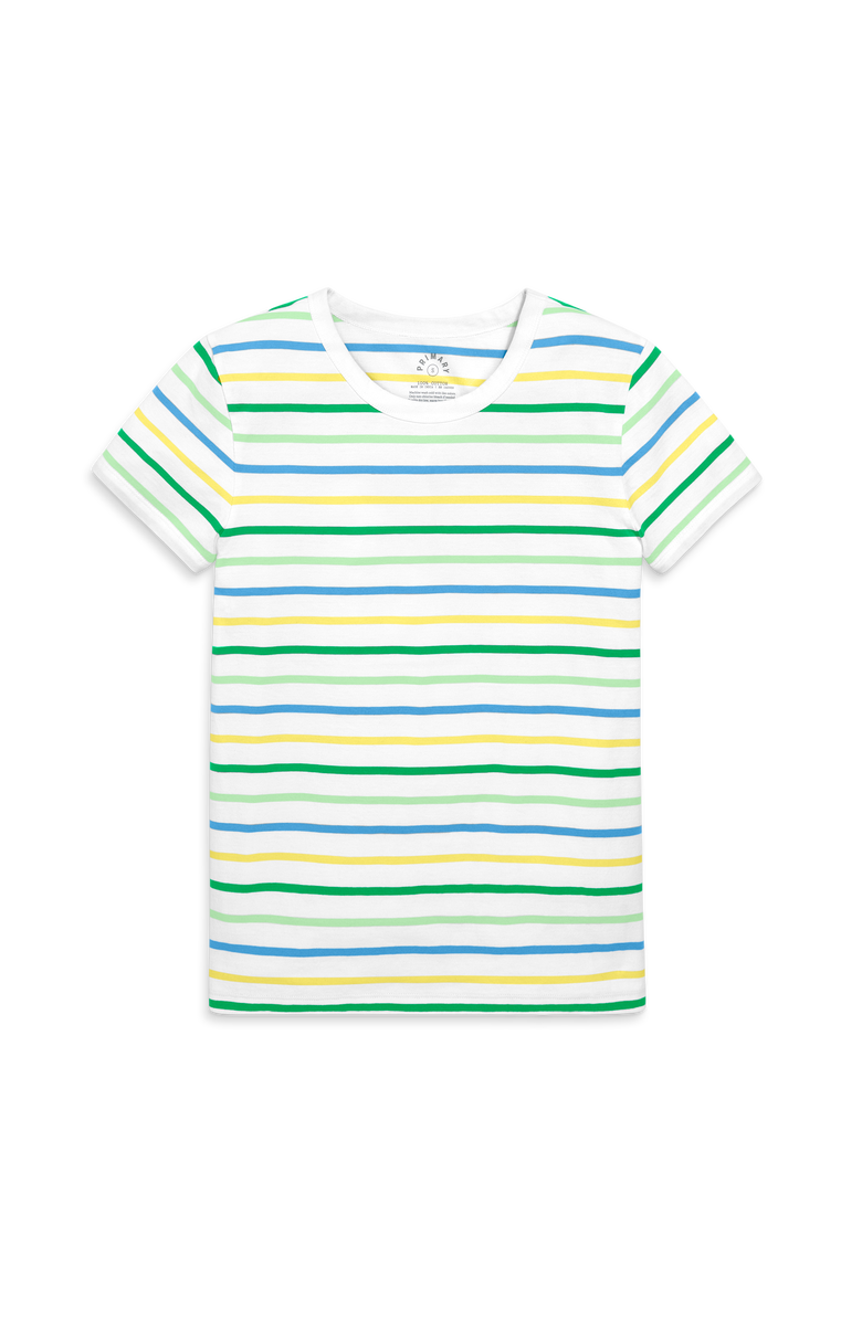 Primary Adult Classic Crewneck Multi-Stripe Tee, Alternate, color, 