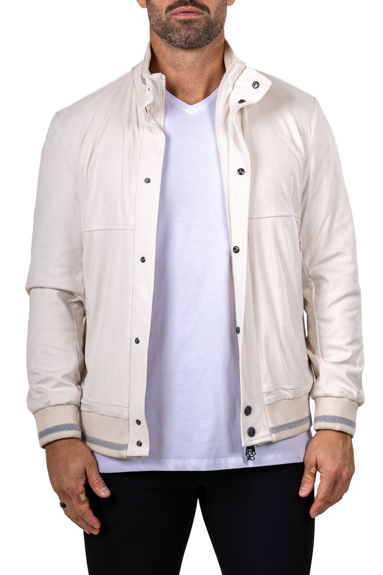 Bomber Jacket, Main, color, WHITE