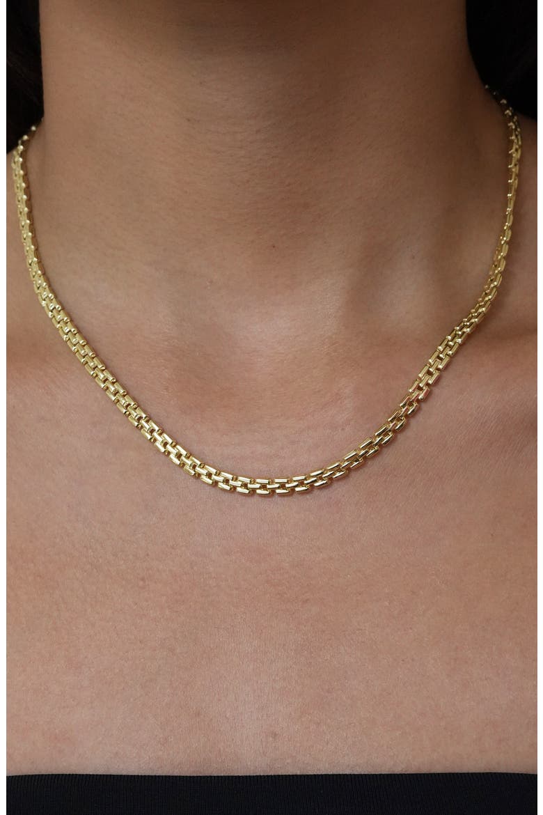 Watchband Chain Necklace, Alternate, color, GOLD