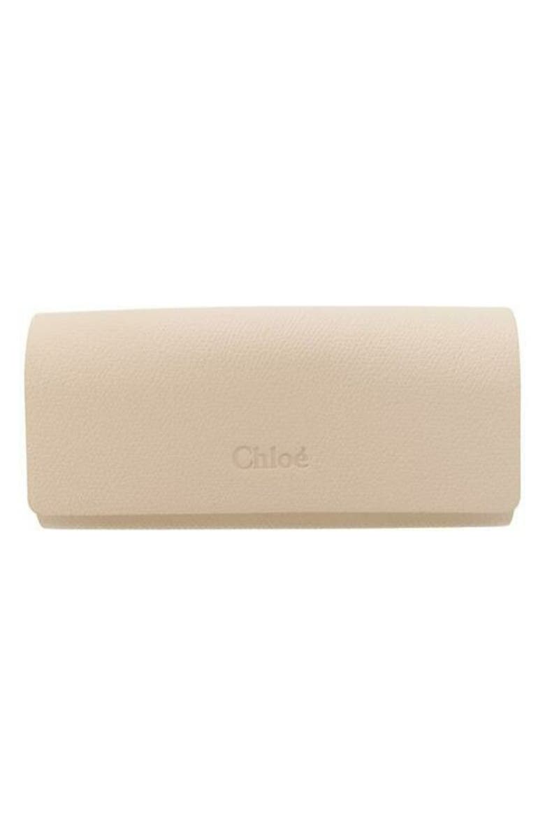 Chloé 53mm Round Optical Glasses, Alternate, color, Gold Gold Transparent