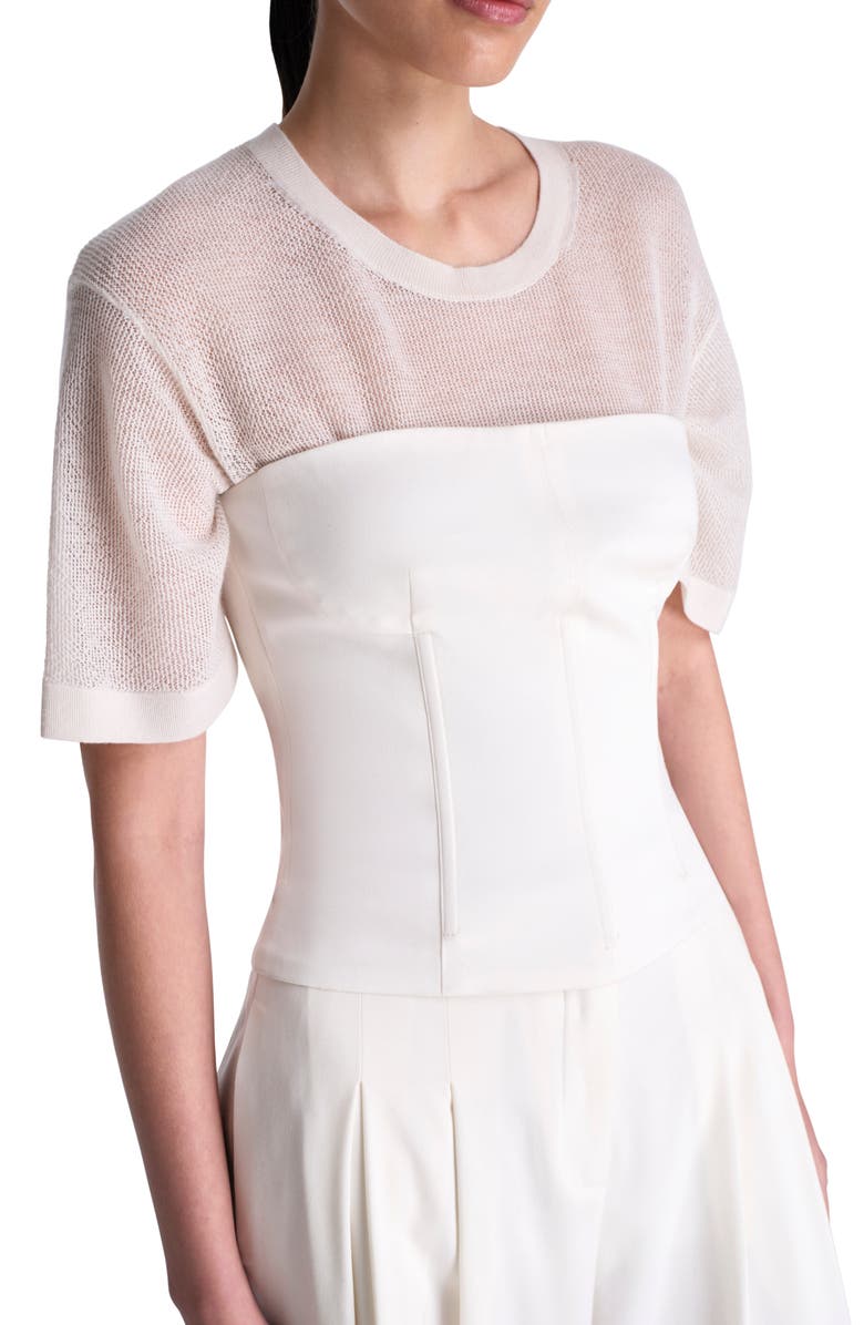 TWP Jillian Bustier Strapless Top, Alternate, color, Ivory