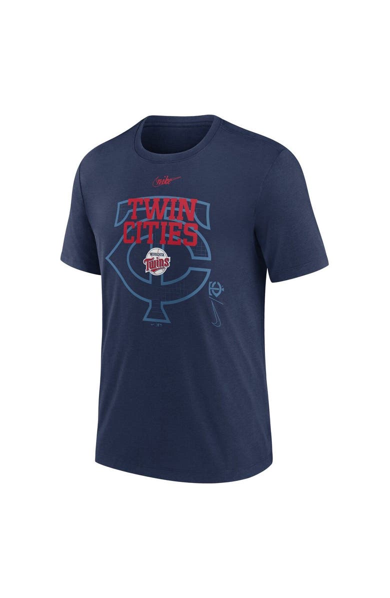 Nike Men's Nike Navy Minnesota Twins Rewind Retro Tri-Blend T-Shirt, Alternate, color, Navy