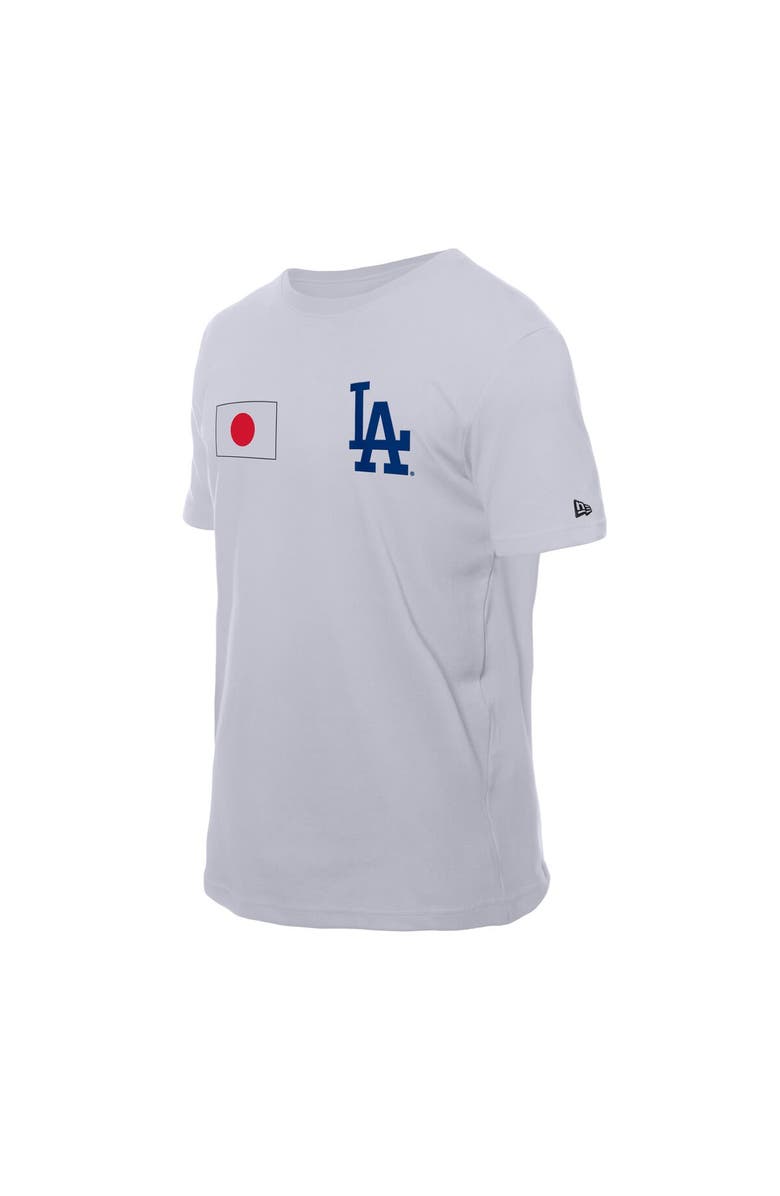 New Era Men's New Era White Los Angeles Dodgers Japanese Flag T-Shirt, Alternate, color, White