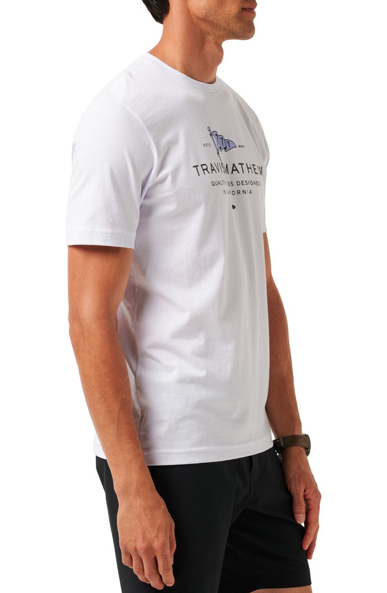 TravisMathew Worth a Shot Graphic Cotton T-Shirt, Alternate, color, White