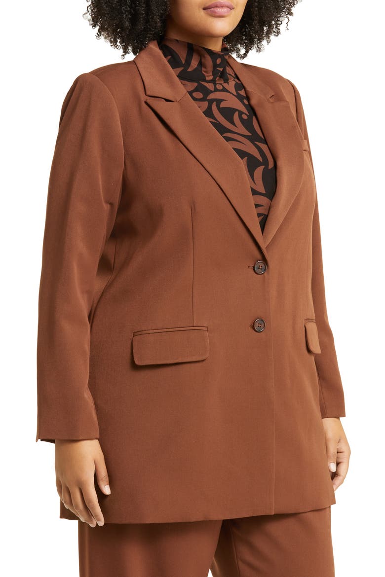 Imani Longline Blazer, Alternate, color, POTTING SOIL