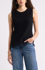 Nordstrom Fringe Hem Tank Sweater