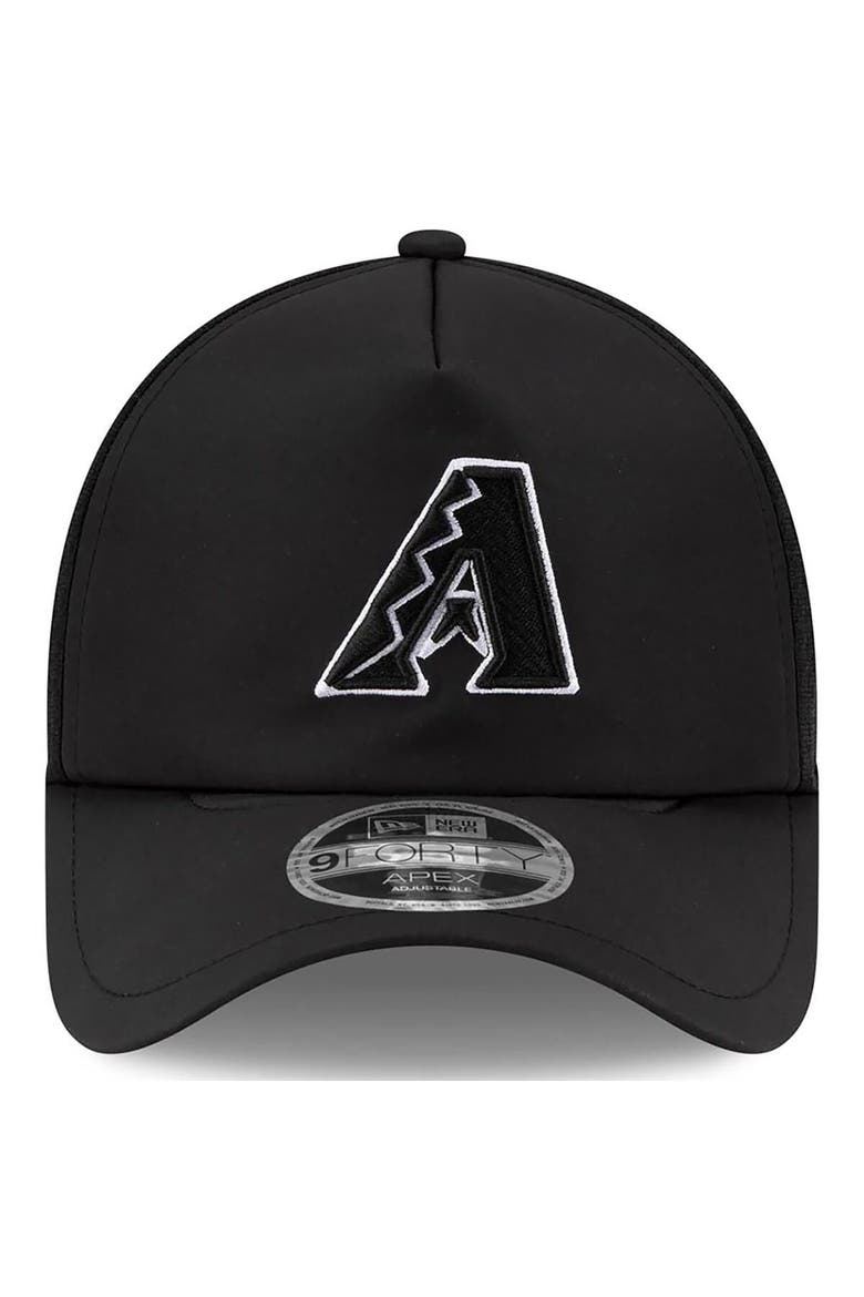 Men's New Era Black Arizona Diamondbacks 2026 Batting Practice Apex 9FORTY Adjustable Trucker Hat, Alternate, color, Black