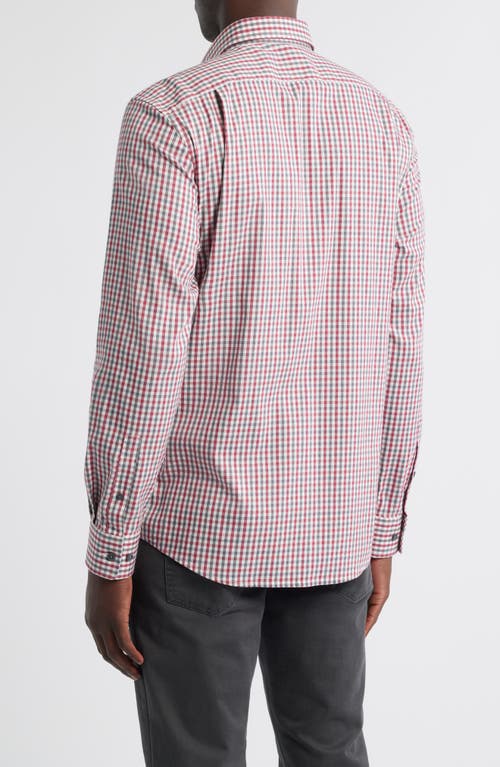 Johnnie-o Kirtland Check Stretch Button-down Shirt In Pink