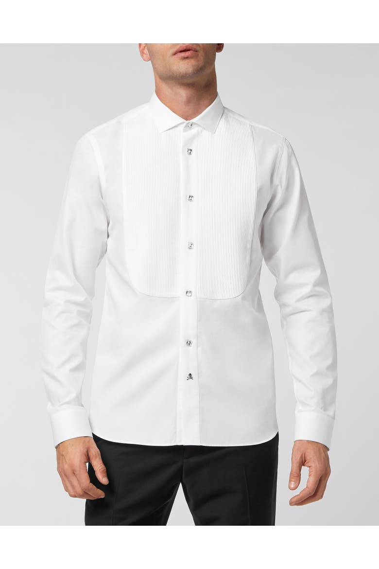 Shirt Black Tie Men, Main, color, white