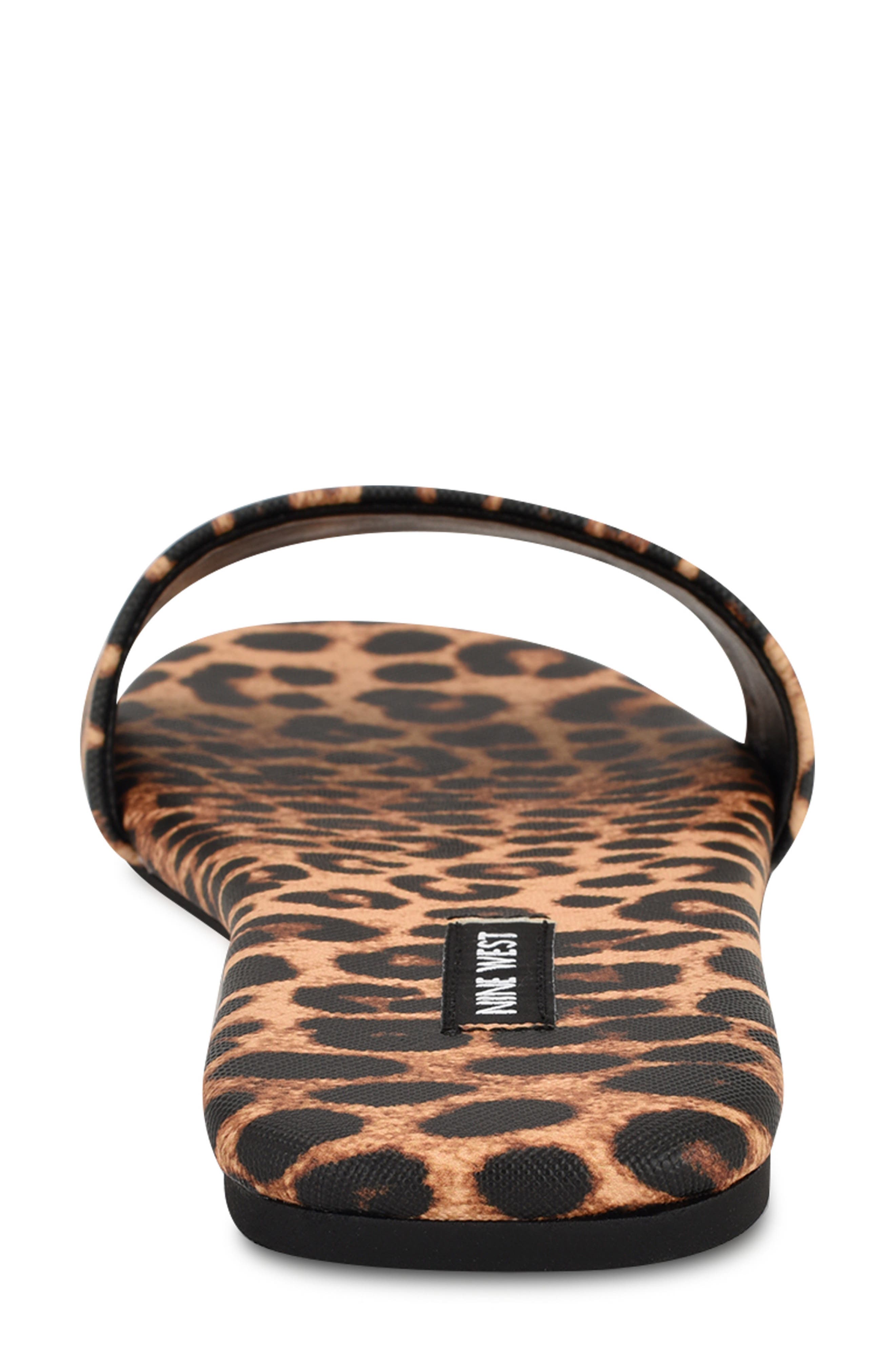 Nine West Lolipop Slide Sandal, Alternate, color, Dark Natural