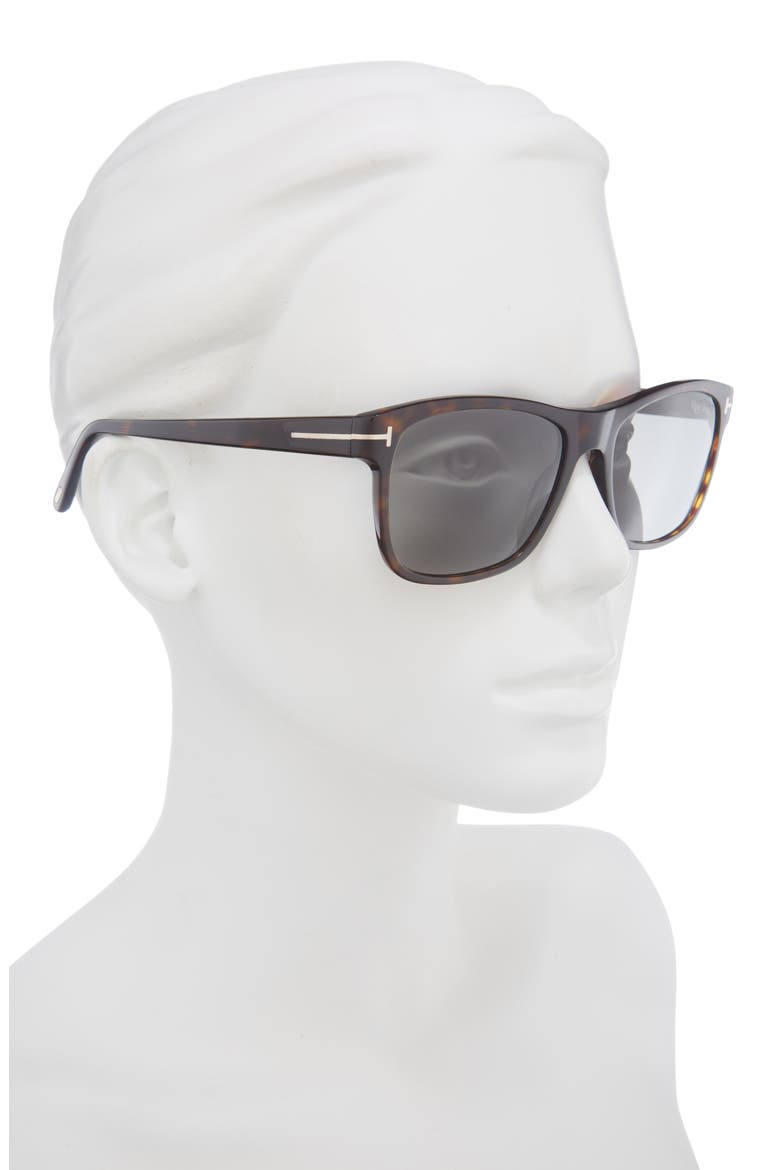 Giulio 59mm Polarized Square Sunglasses, Alternate, color, DARK HAVANA / SMOKE POLARIZED