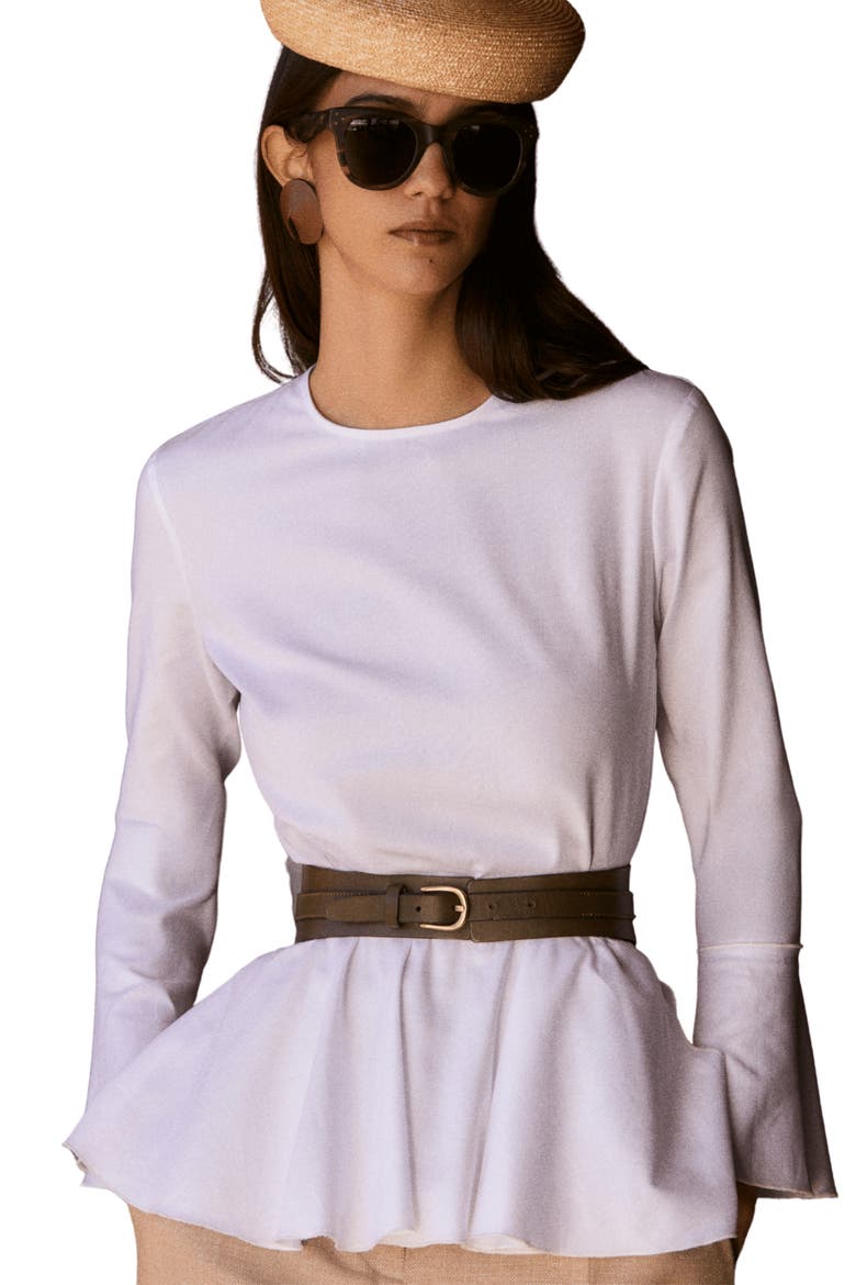 Pia White Shirt, Alternate, color, White