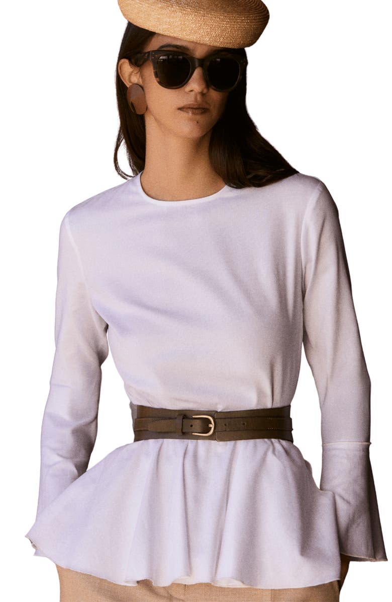 The IQ Collection Pia White Shirt, Alternate, color, White