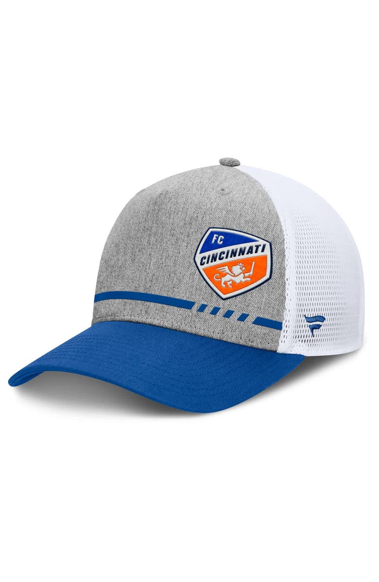 FANATICS Men's Fanatics Heather Gray FC Cincinnati Low Block Trucker Adjustable Hat, Main, color, Heather Gray