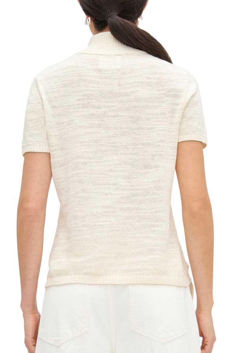 Stevie Half Zip Linen & Organic Cotton Sweater, Alternate, color, ECRU