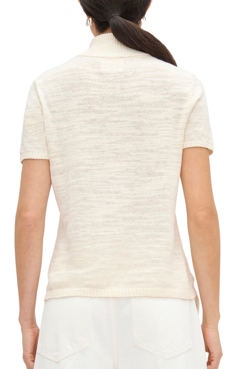 ALIGNE Stevie Half Zip Linen & Organic Cotton Sweater, Alternate, color, Ecru