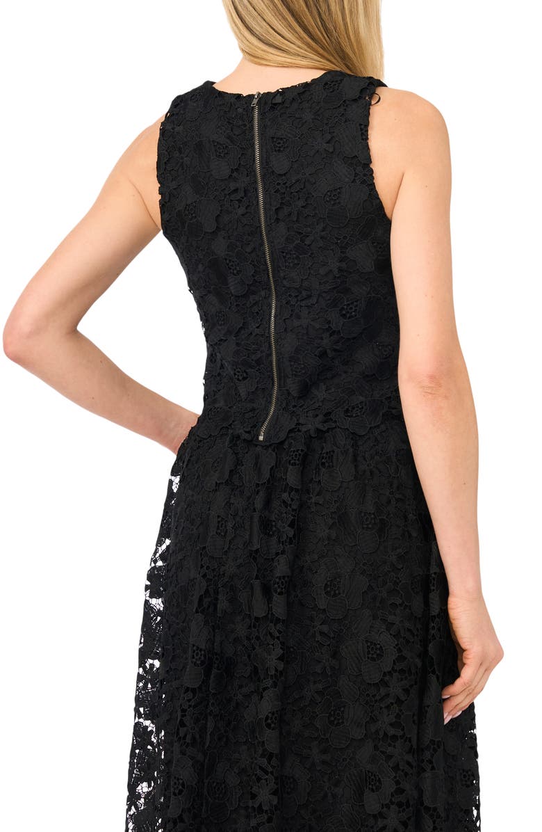 CeCe Sleeveless Floral Lace Top, Alternate, color, Rich Black