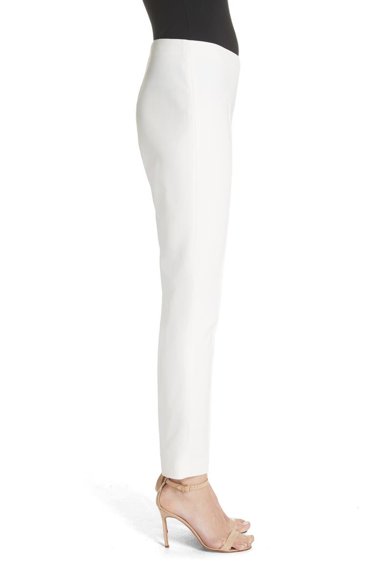 Melissa Slim Techno Cotton Blend Pants, Alternate, color, OFF WHITE