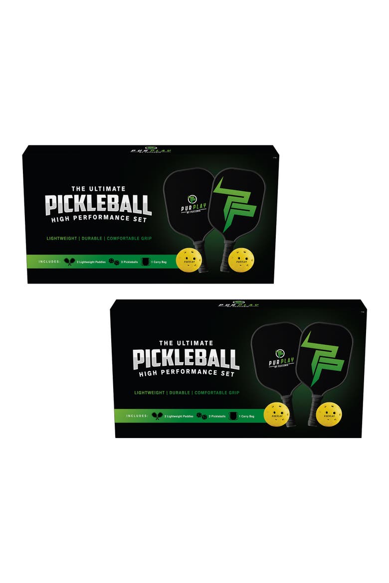 Pickleball Set: 4 Paddles, 4 Balls & 2 Bags, Alternate, color, Multicolor