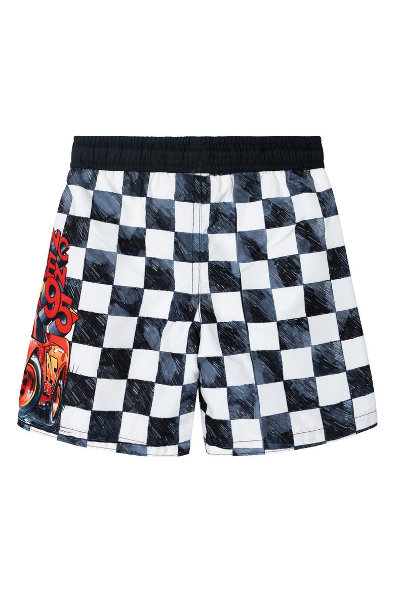 Pixar Swimwear Swim Trunks, Alternate, color, McQueen Checkered