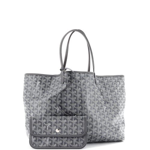 Pre-owned Goyard  Goyard Saint Louis Tote Coated Canvas Xxl In Gray