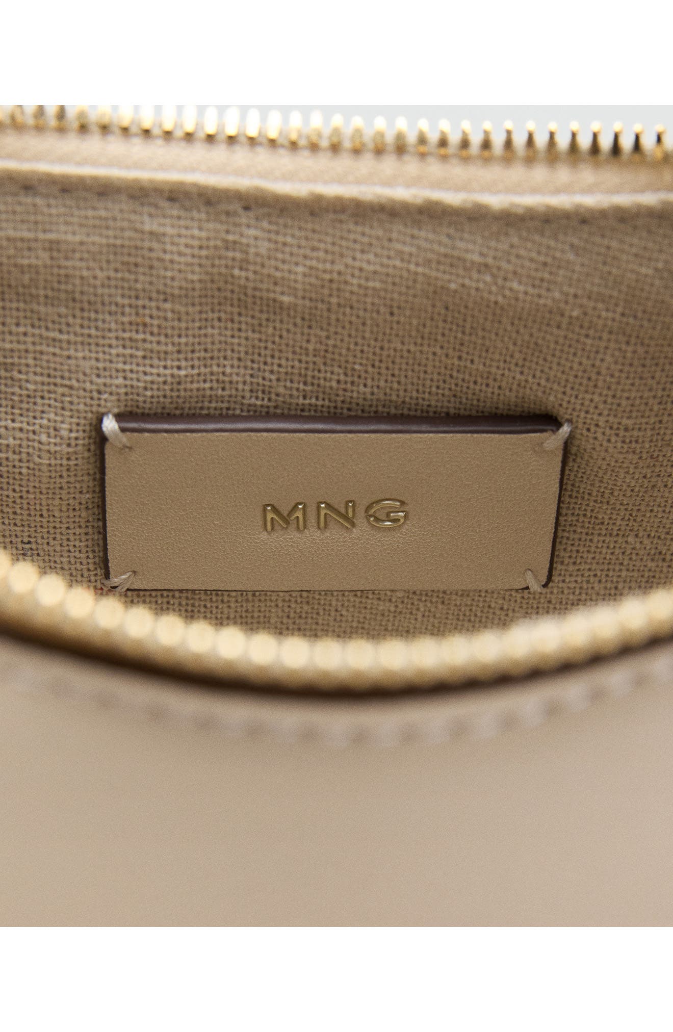 MANGO Oval Faux Leather Shoulder Bag, Alternate, color, Off White