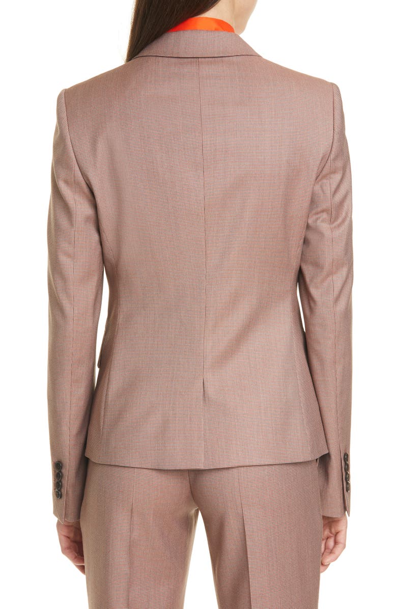 BOSS Jaxtina Check Wool Jacket, Alternate, color,