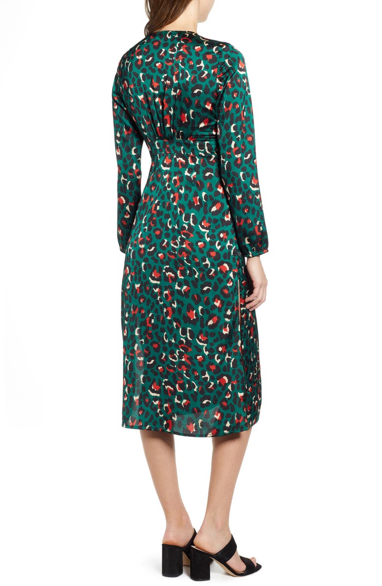 Leith Button Front Midi Dress, Alternate, color, 