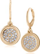 JARDIN Pavé Crystal Drop Huggie Hoop Earrings
