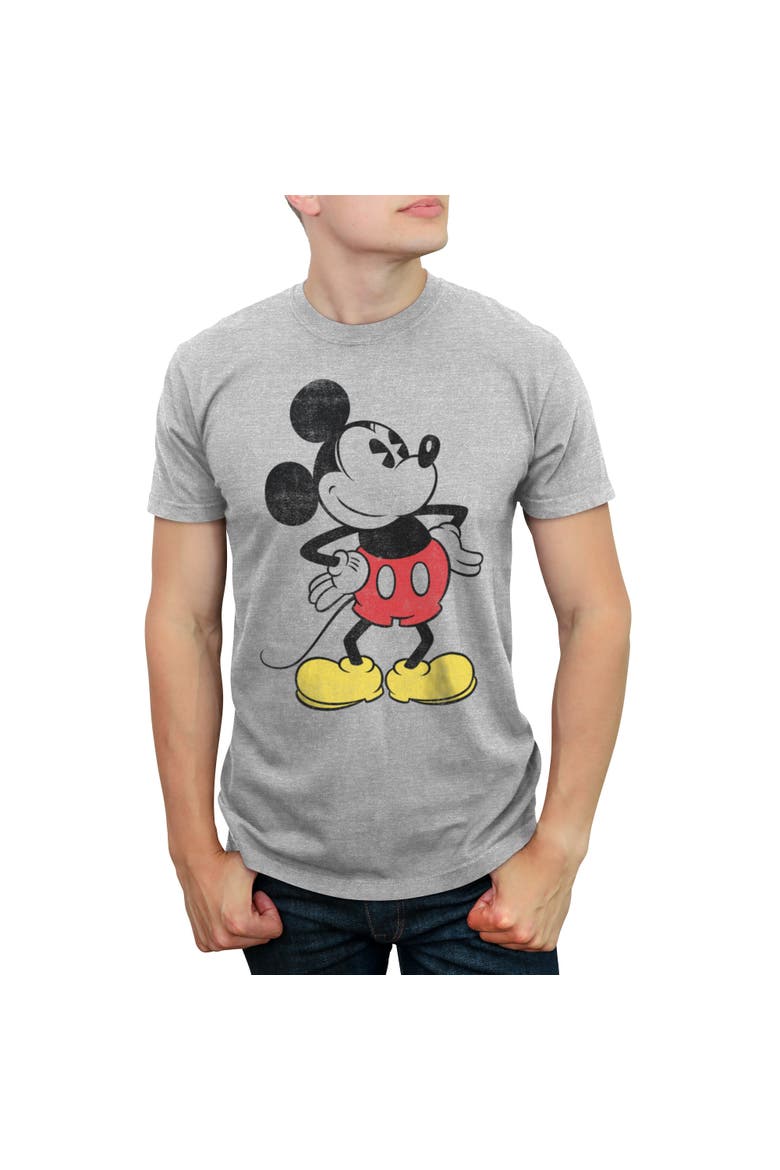 Men's Mickey & Friends Mickey Mouse Vintage Pose Graphic Tee, Main, color, Athletic Heather