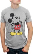 Mickey & Friends Men's Mickey Mouse Vintage Pose Short Sleeve Graphic T-Shirt
